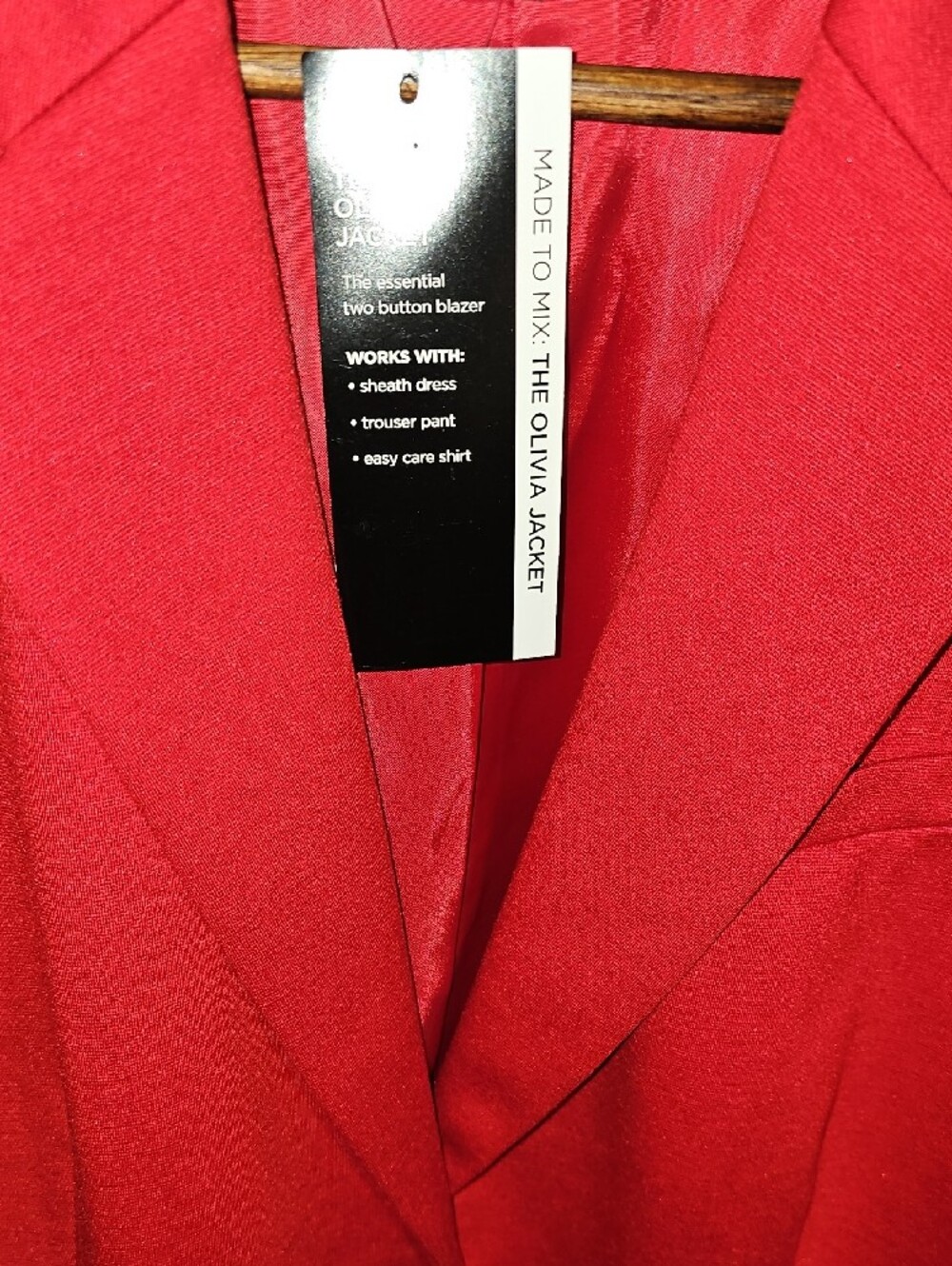Jones New York Red Women's Stretch Jacket Size 16. NWT - Picture 4 of 10